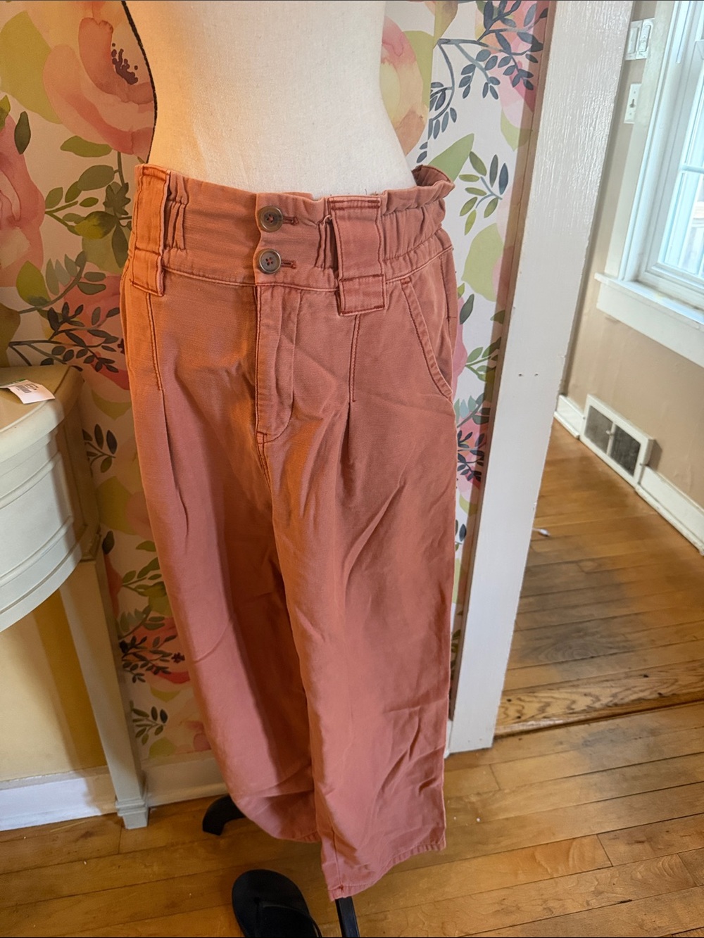 Free People Brandy Pink Ready To Run Cinch High Waist Pants Womens